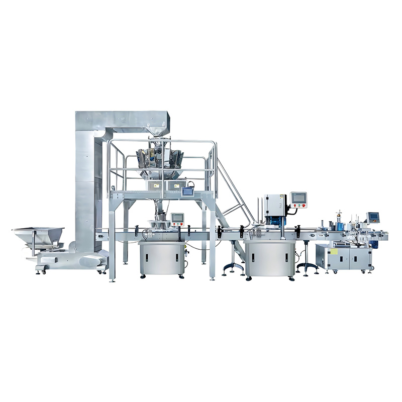 Линия наполнения и упаковки банков для сухих продуктов 